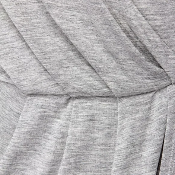 NWOT - Lulu's - LULUS Exclusive Wrap Party Heather Grey Long Sleeve Dress - XS - Picture 2 of 6